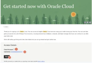오라클 클라우드 가입 성공 메일
