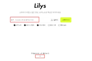 Lilys ai 동영상 요약사이트