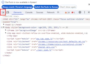 크롬 브라우저 개발자 모드