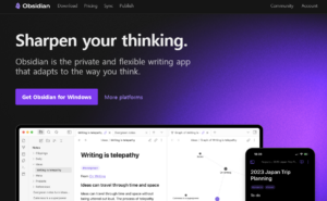 옵시디언 홈페이지