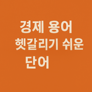 경제 용어 헷가리는 두 단어 썸네일