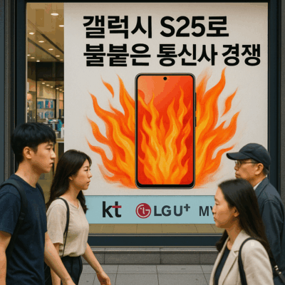 갤럭시 s25로 인해 보조금 3사 경쟁