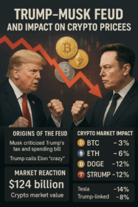 트럼프와 머스크의 충돌에 의한 암호화폐의 영향